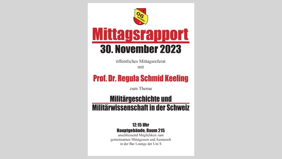 BERICHT - "Mittagsrapport" mit Prof. Dr. Regula Schmid Keeling