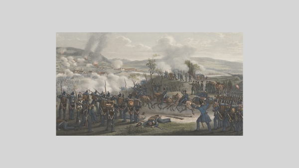 La bataille près de Gisikon, le 23 novembre 1847. Estampe datant de 1848.
